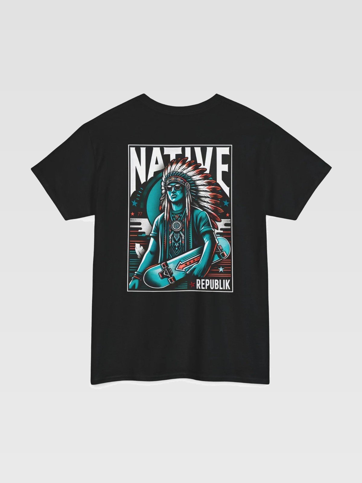 camiseta-lakota-espalda Camiseta Lakota negra, espalda con diseño Tribal Shredder