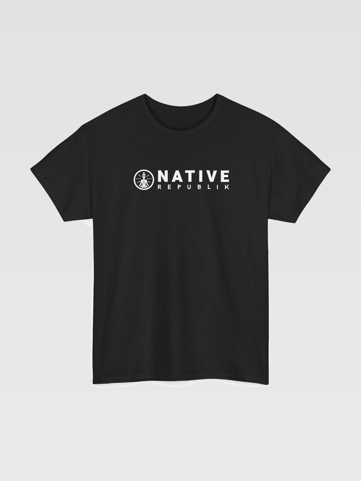 camiseta-lakota-frontal Camiseta Lakota negra, frontal con logo Native Republik
