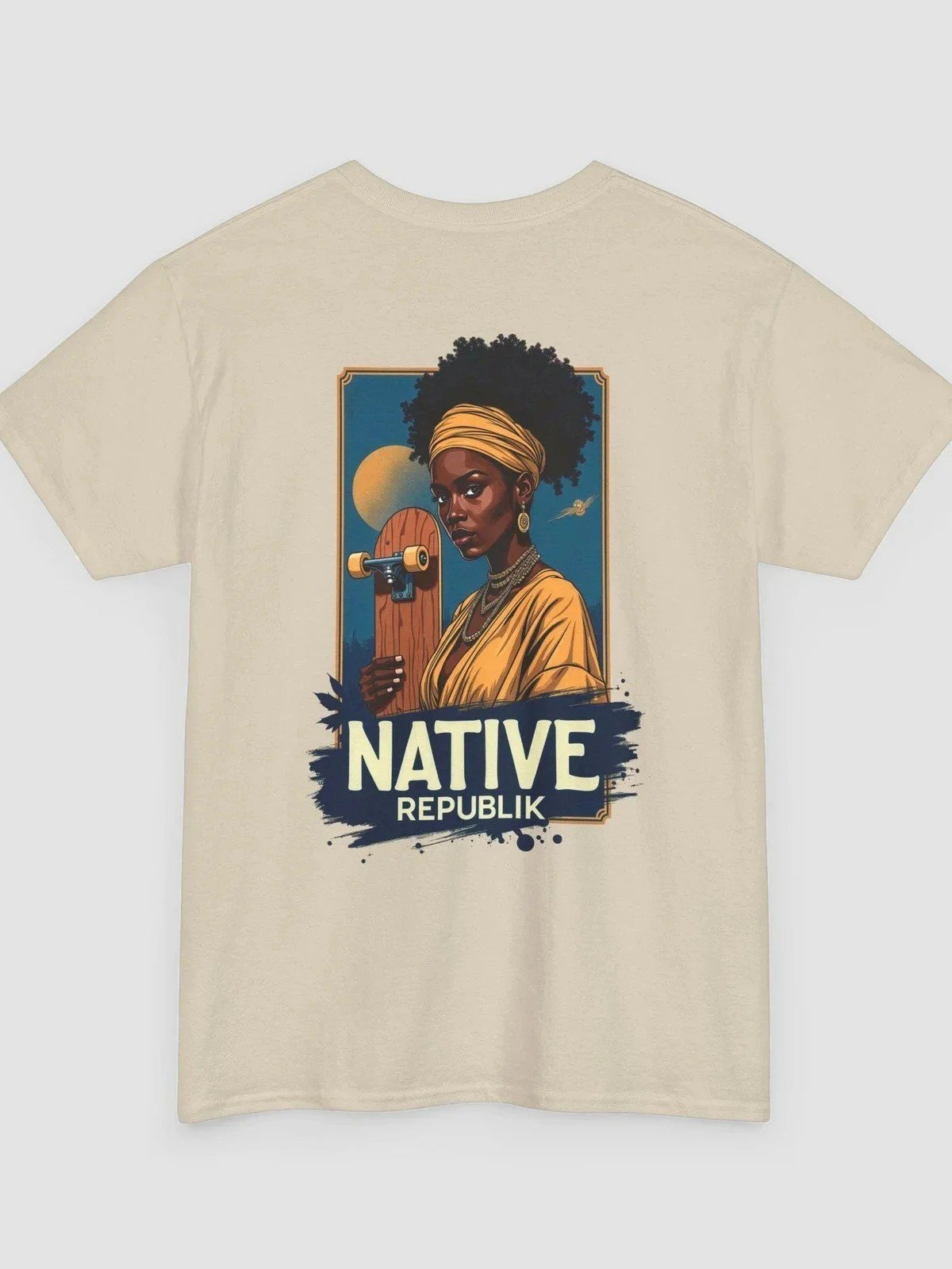 yoruba-tribal-shredder-7-3×4-1-gris Camiseta Yoruba